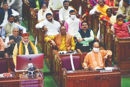 Adityanath govt presents its last Budget before UP polls Adityanath govt presents its last Budget before UP polls