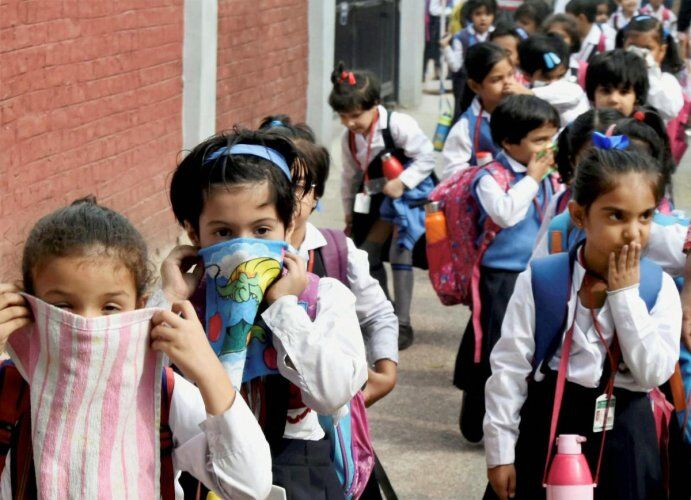 Delhi: Tiny tots back in classroom after months