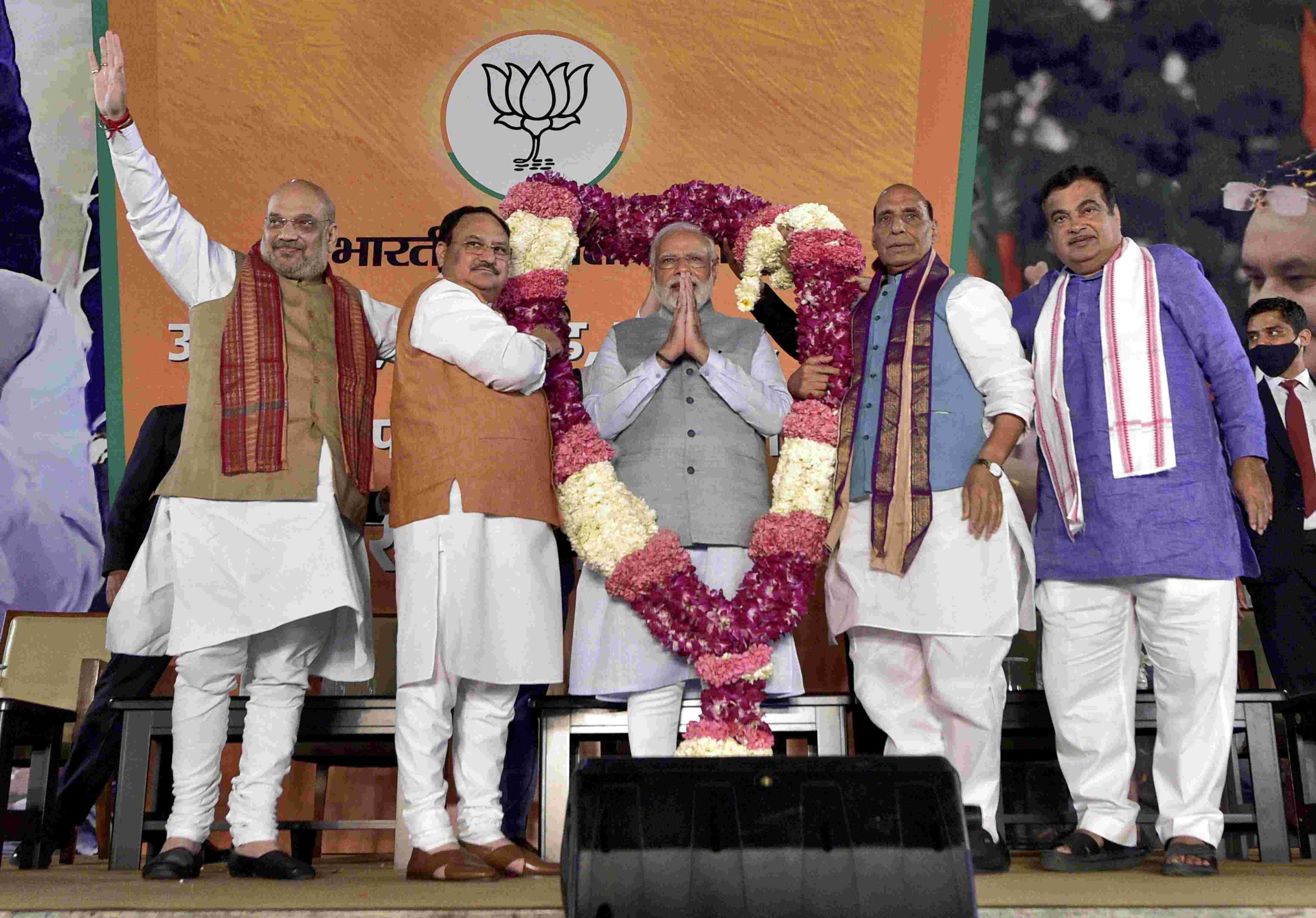 PM Modi lauds jeet ka chauka, says it shows peoples strong approval for BJPs pro-poor policies