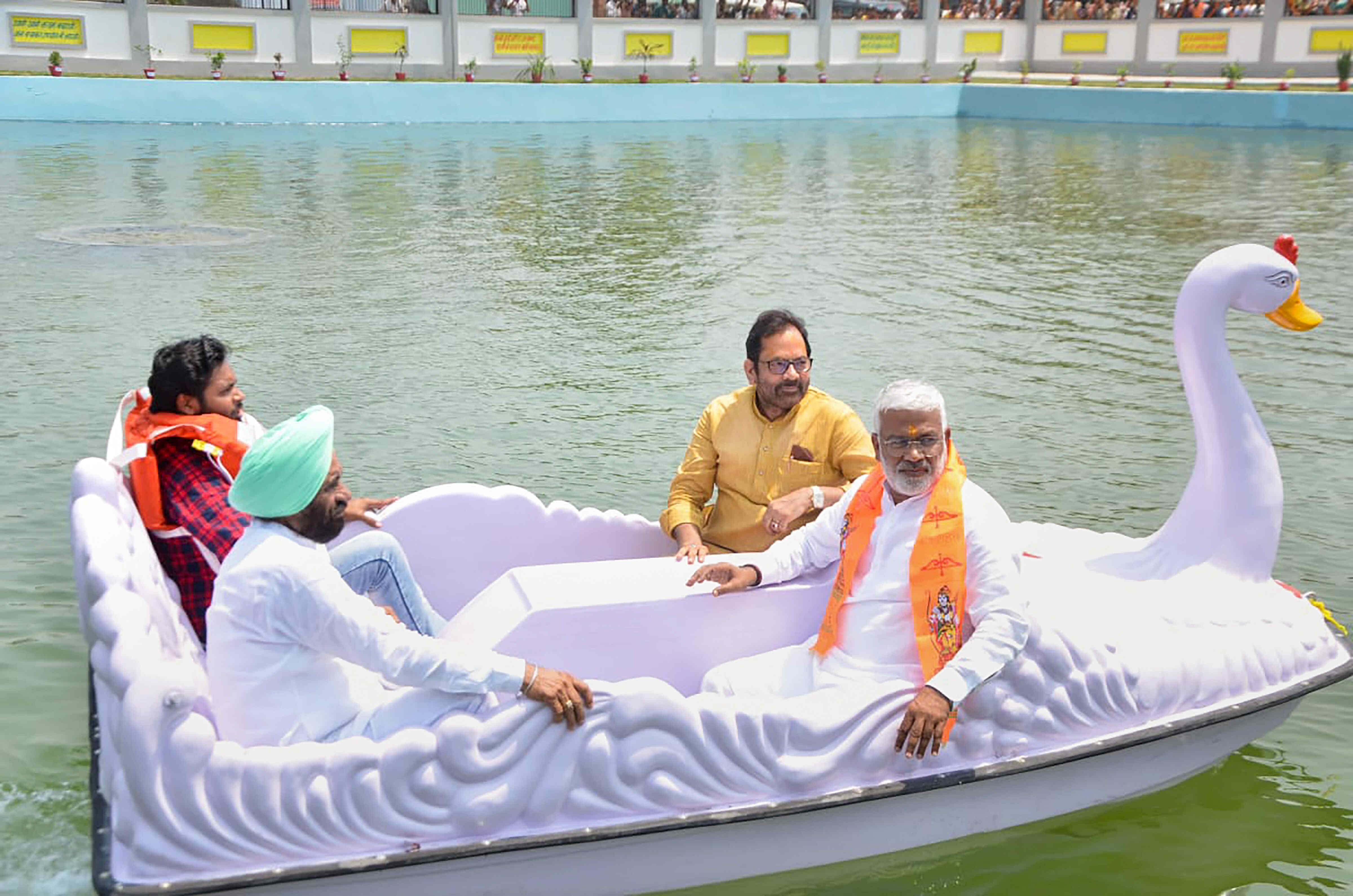 Indias first Amrit Sarovar inaugurated in UPs Rampur