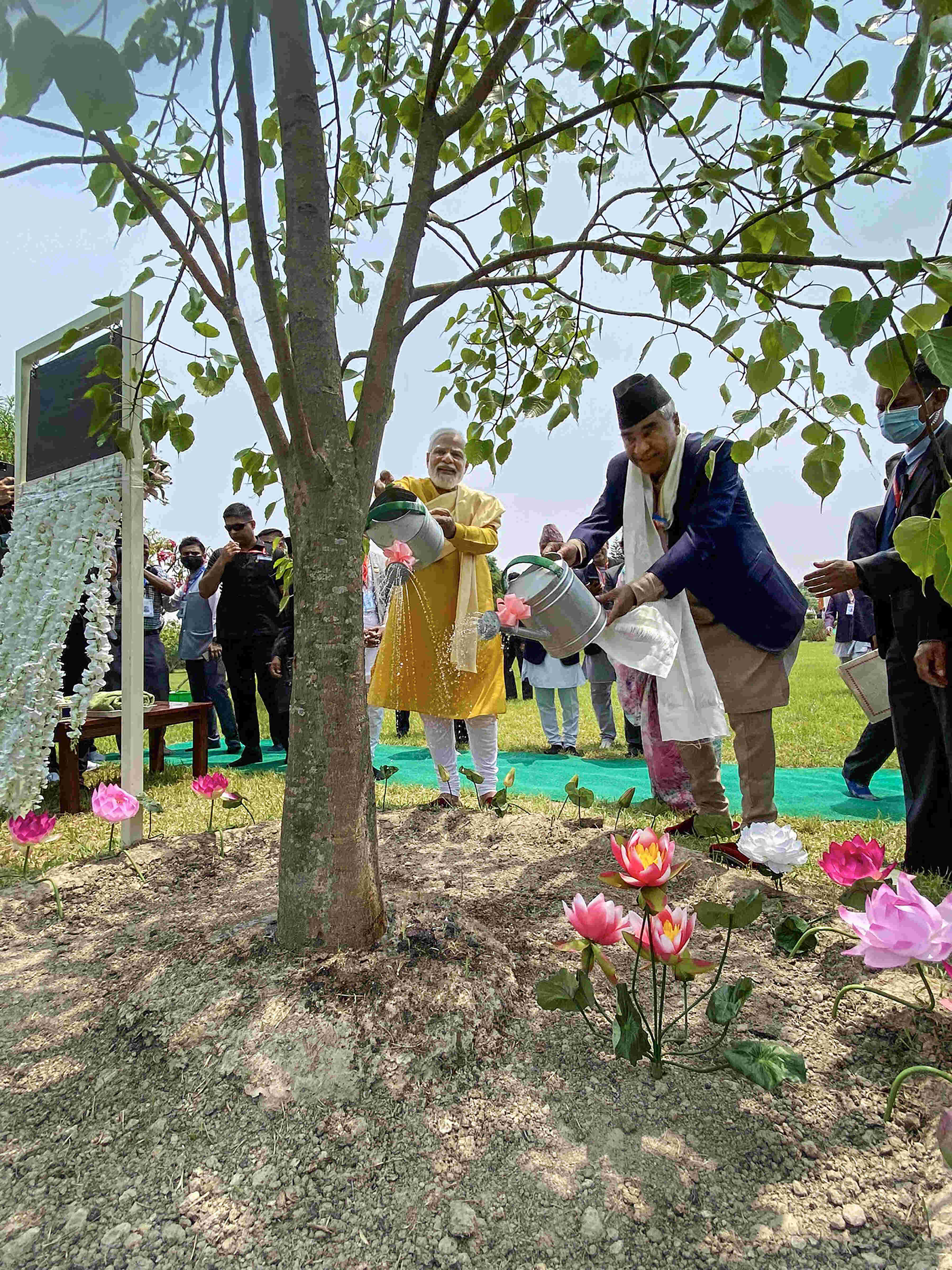 PM Modi lays foundation stone for India International Centre for Buddhist Culture and Heritage in Nepals Lumbini PM Modi lays foundation stone for India International Centre for Buddhist Culture and Heritage in Nepals Lumbini