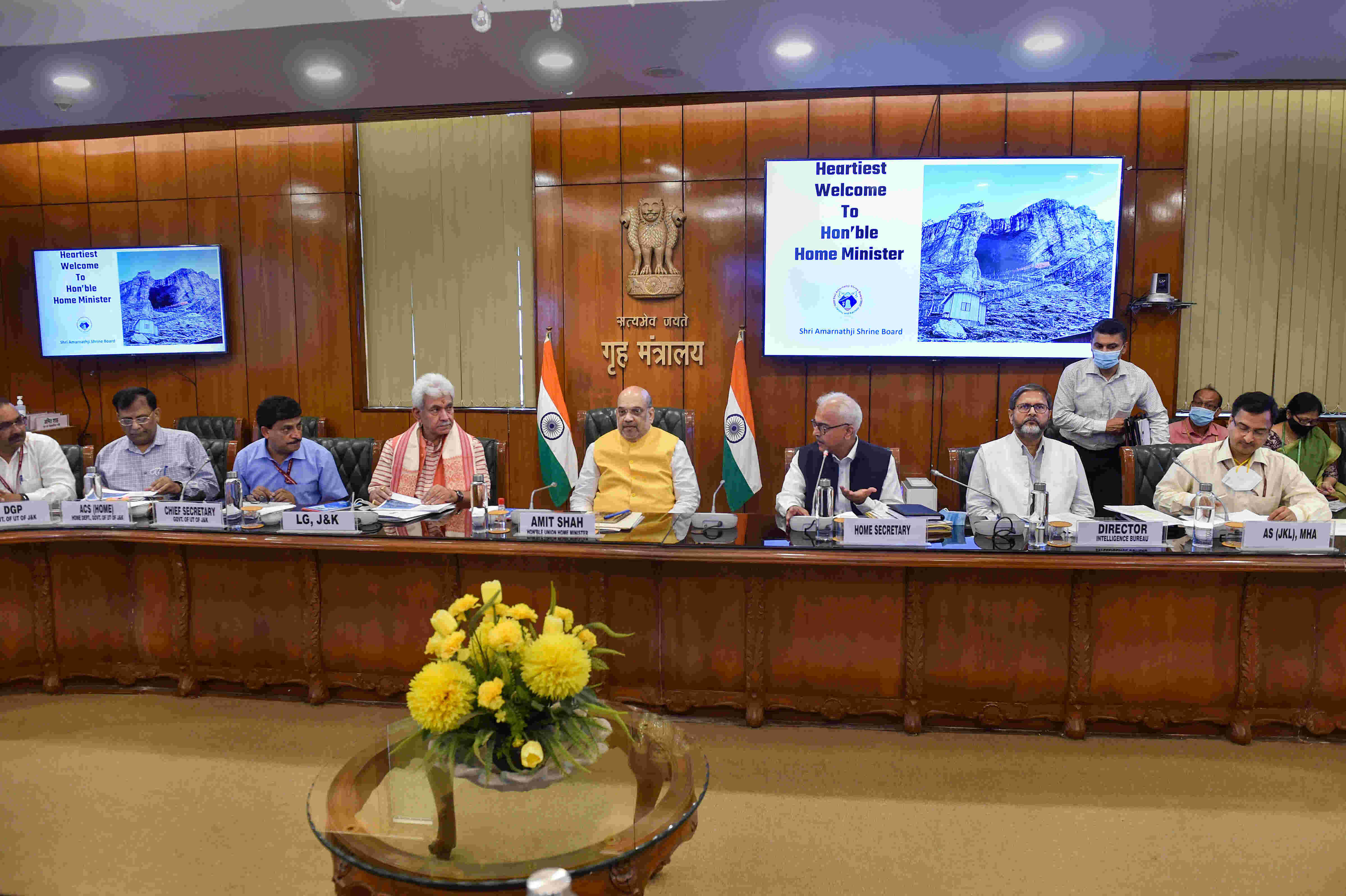 Home Minister Amit Shah reviews logistics, security for Amarnath pilgrimage Home Minister Amit Shah reviews logistics, security for Amarnath pilgrimage
