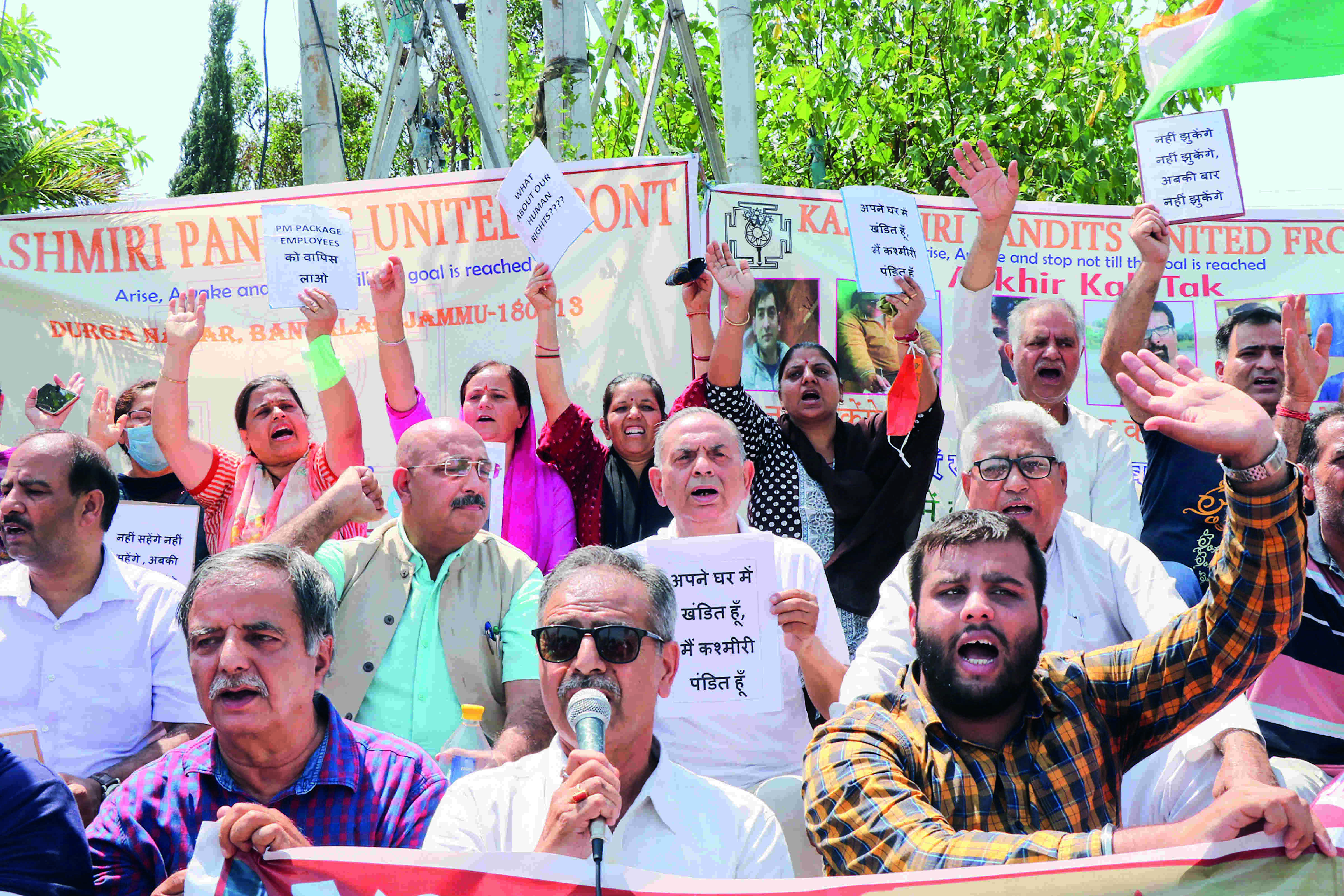 Pandits demand relocation of employees