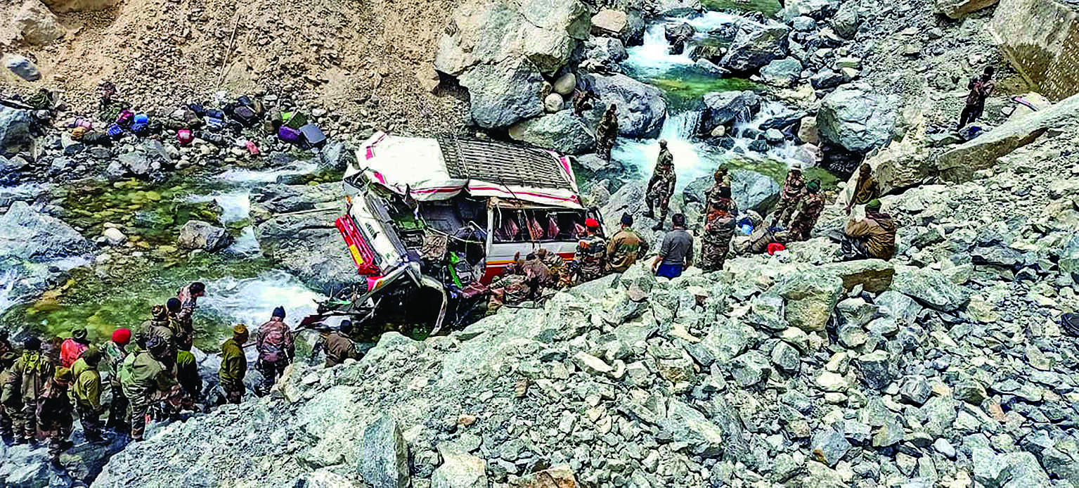 Seven soldiers killed in road accident in Ladakhs Tuktuk