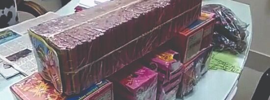 Banned crackers worth lakhs seized, none held Banned crackers worth lakhs seized, none held