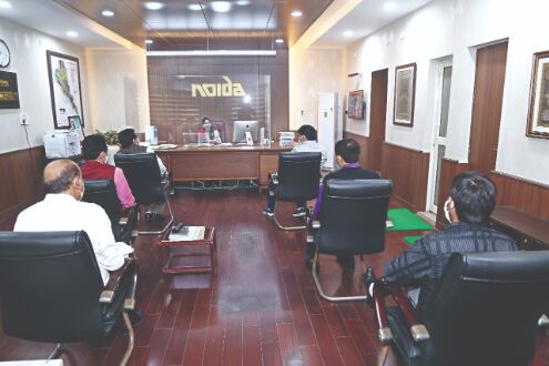 NOIDA CEO holds review meet with health officials NOIDA CEO holds review meet with health officials