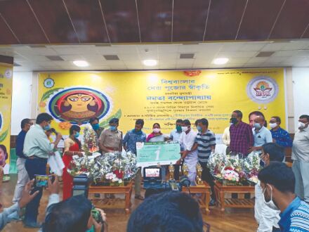 Honour for 12 South Dinajpur Puja committees Honour for 12 South Dinajpur Puja committees