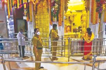 Maha shrines reopen after 8 months Maha shrines reopen after 8 months