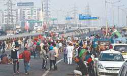 Traffic snarls continue at border points as farmers protest enters ninth day