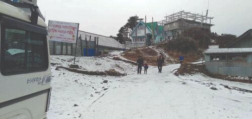 Sandakphu witnesses seasons first snowfall