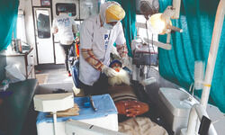 Doctors seeing protesters with fever, cold every day