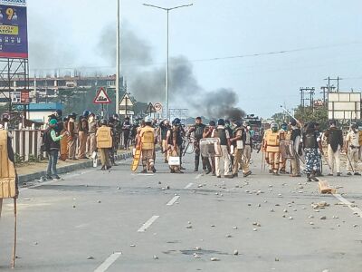 BJP workers clash with police, vandalise public property; one dead