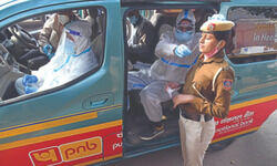 Two DCPs posted at Singhu border test COVID positive Two DCPs posted at Singhu border test COVID positive