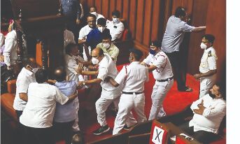 High drama in Ktaka Council: Members get physical, Dy chairman pulled down High drama in Ktaka Council: Members get physical, Dy chairman pulled down