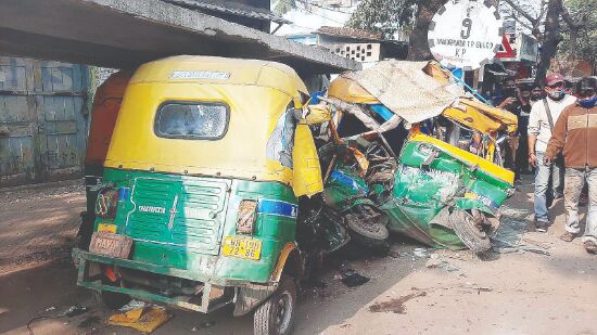 One dead, 4 injured after truck rams into auto rickshaws