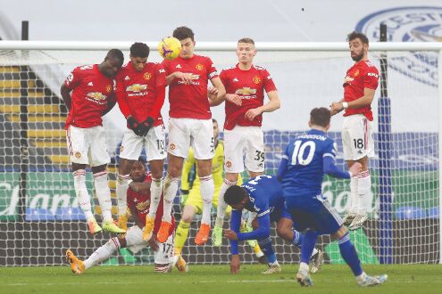 Leicester rallies twice to draw 2-2 with Manchester United Leicester rallies twice to draw 2-2 with Manchester United