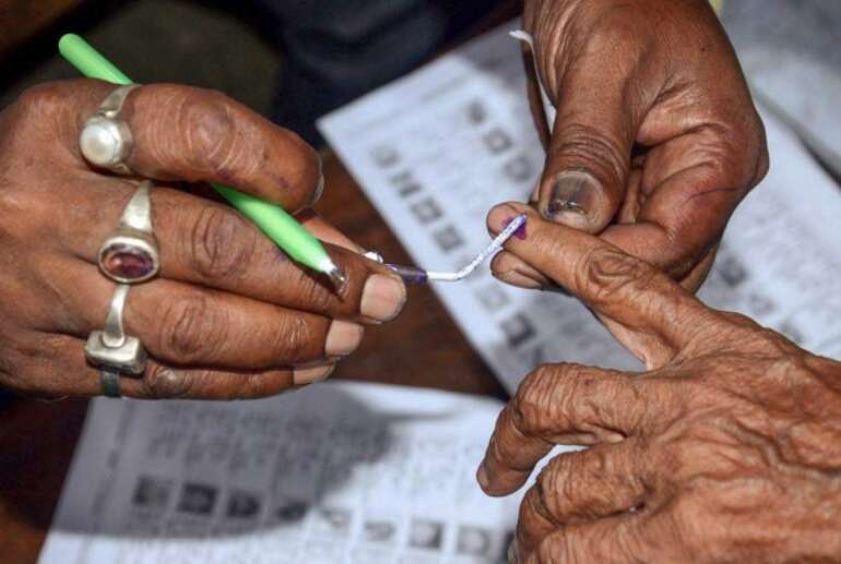 Polling underway in municipal body elections in Haryana Polling underway in municipal body elections in Haryana