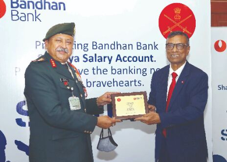 Bandhan Bank signs pact to provide banking services to Army personnel Bandhan Bank signs pact to provide banking services to Army personnel