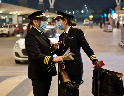 Air India flight with all-woman cockpit crew successfully lands at Bengaluru airport