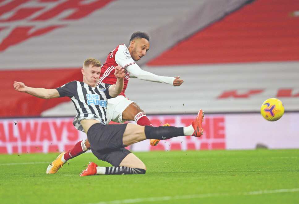 Aubameyang ends drought in Arsenals 3-0 win over Newcastle