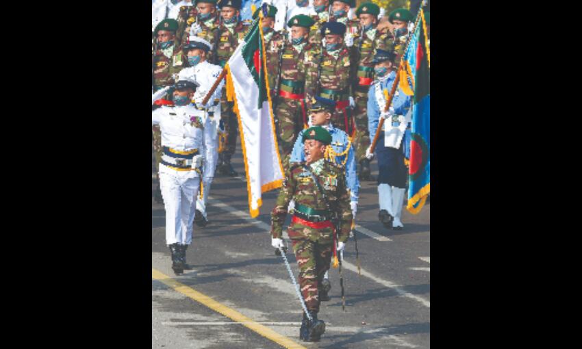 Military contingent of Bangladesh marches down Rajpath, team leader says an honour