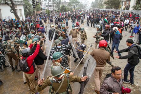Cops clash with sacked teachers in Tripura Cops clash with sacked teachers in Tripura