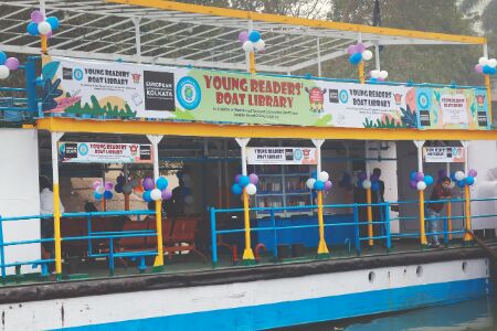Now, library-on-boat launched for children on River Hooghly Now, library-on-boat launched for children on River Hooghly