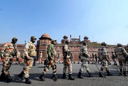 Heavy security cover at Delhi borders