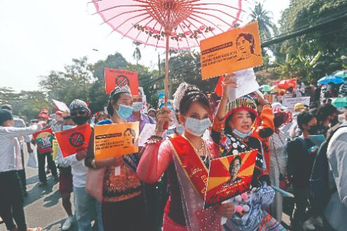 Tensions high as mass protests in Myanmar enter 2nd week Tensions high as mass protests in Myanmar enter 2nd week