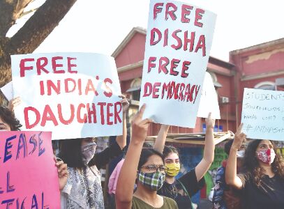 War of words between BJP, Oppn over Dishas arrest War of words between BJP, Oppn over Dishas arrest