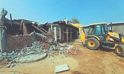 Acting on NGT orders, Gurugram authorities demolish illegal farmhouses in Raisina Aravallis Acting on NGT orders, Gurugram authorities demolish illegal farmhouses in Raisina Aravallis