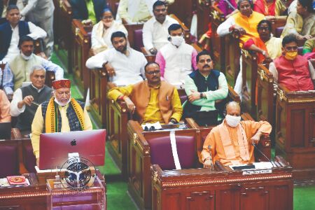 Adityanath govt presents its last Budget before UP polls