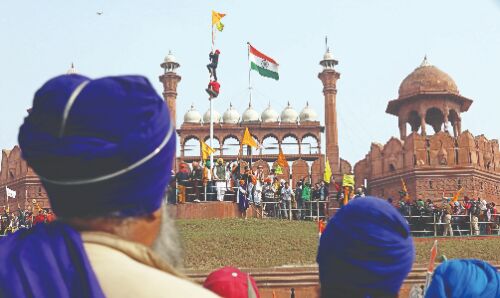 Republic Day violence: Man who climbed Red Fort tomb arrested Republic Day violence: Man who climbed Red Fort tomb arrested