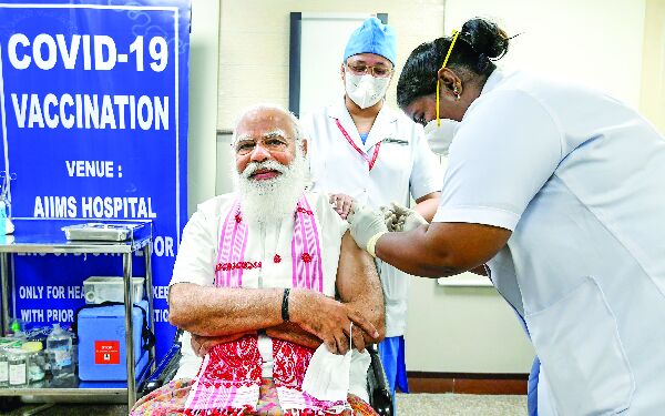 PM takes first dose of vaccine at AIIMS Inbox PM takes first dose of vaccine at AIIMS Inbox