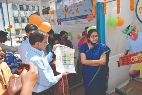 Poll mascot of tribal youth with madol launched for Bankura