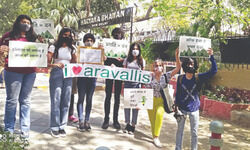 Ggm residents protest against govts proposal to restart mining in Aravallis