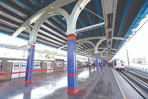 DMRC revamps 12 old stns  on Red Line, infra upgraded