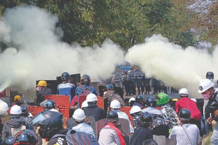 Myanmar security forces kill 2 anti-coup protesters Myanmar security forces kill 2 anti-coup protesters