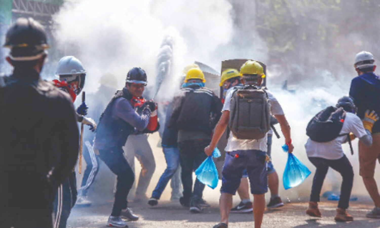 Myanmar protesters venture out despite police violence