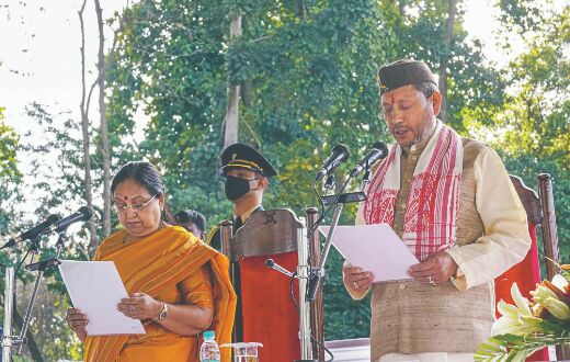 Tirath Singh Rawat sworn-in as new CM of Uttarakhand