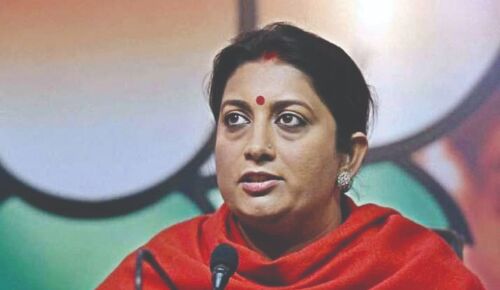 Irani attacks Cong over Hooda riding tractor pulled by women Irani attacks Cong over Hooda riding tractor pulled by women