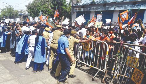 Party office set on fire, road blocked: Workers protest BJP list across state