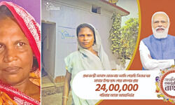 Woman on BJP poster hailing PMs housing scheme not a beneficiary