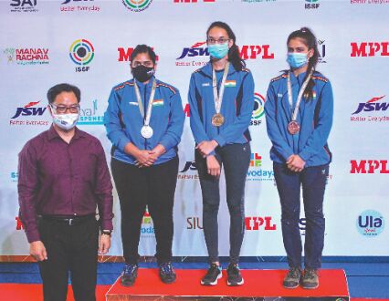 India sweep womens 25m pistol after Tomars historic gold India sweep womens 25m pistol after Tomars historic gold