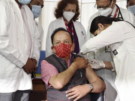 Health Minister Vardhan takes second dose of COVID-19 vaccine