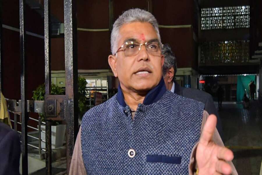 24-hour campaign ban on BJPs Dilip Ghosh over his Sitalkuchi remarks 24-hour campaign ban on BJPs Dilip Ghosh over his Sitalkuchi remarks