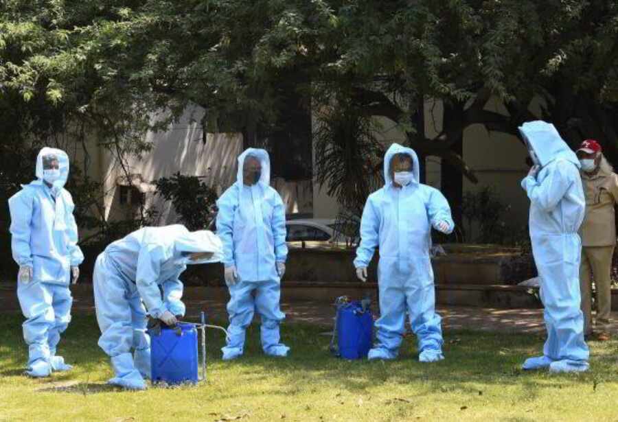 Sanitisation drives during weekend curfew Sanitisation drives during weekend curfew