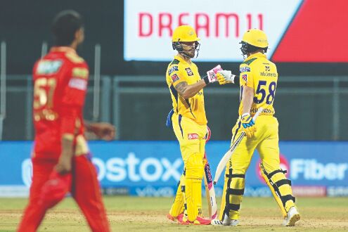 Chahars four-for guides CSK to 6-wicket win over Punjab Kings