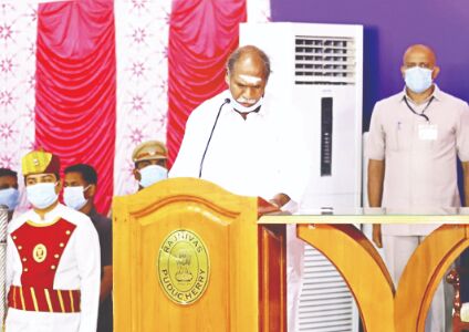 Rangasamy sworn in as Puducherry Chief Minister Rangasamy sworn in as Puducherry Chief Minister