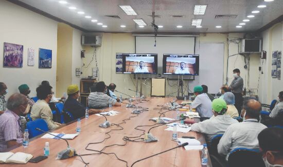 Firhad Hakim attends virtual meet Firhad Hakim attends virtual meet